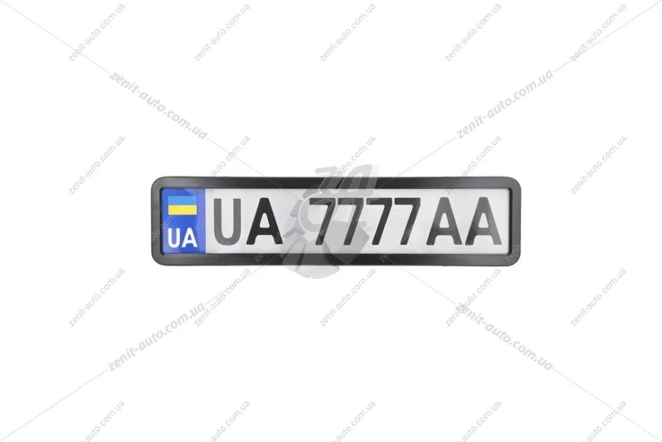 Рамка номерного знака чорна глянсова CARLIFE CarLife NH430 (фото 1)
