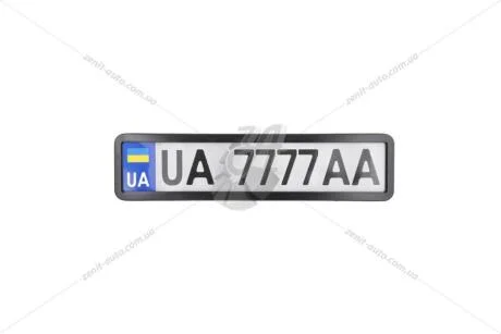 Рамка номерного знака черная глянцевая CARLIFE CarLife NH430