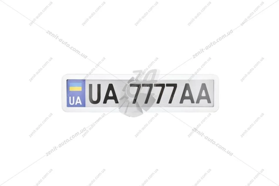 Рамка номерного знака біла глянсова CARLIFE CarLife NH440 (фото 1)