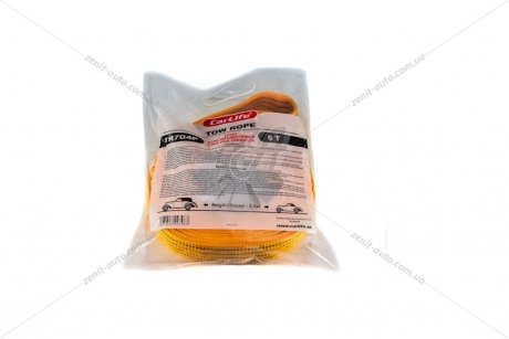 Трос буксировочный 6 т 5,5м сумка полиэтилен CarLife TR704/P (фото 1)