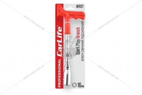 Ключ свечной 16 усиленная ручка CarLife WR121 (фото 1)