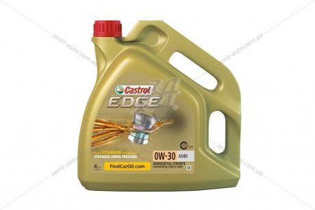 Олива моторна 0W-30 EDGE ACEA A5/B5, 4л, синт. CASTROL 15F6A5 (фото 1)