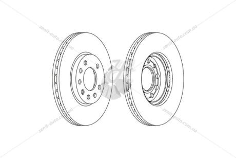 Диск тормозной передний (кратно 2) Opel Astra (G,H), Zafira (A,B) CHAMPION 562070CH