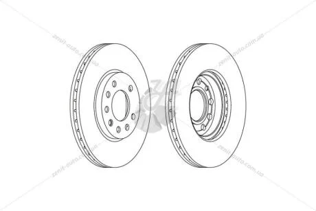 Диск тормозной передний (кратно 2) Opel Astra (G,H), Zafira (A,B) CHAMPION 562070CH