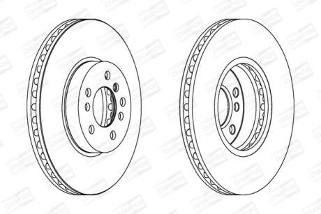 Диск тормозной передний (кртано 2) BMW X3 (E83), X5 (E53) CHAMPION '562134CH1