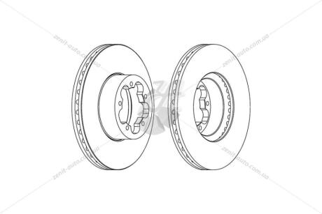 Диск тормозной передний (кратно 2) Ford Transit (06-14), Transit Tourneo (06-14) CHAMPION 562540CH