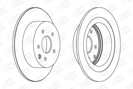 Диск тормозной задний (кратно 2) Nissan Juke (10-19), Qashqai I, Teana (I,II,III) CHAMPION '562576CH