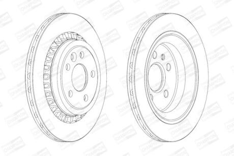 Диск тормозной задний (кратно 2) Volvo XC60 I CHAMPION '562605CH