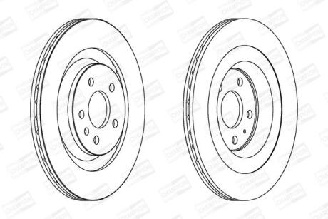Диск тормозной задний (кратно 2) Audi A4 (B8), Q5 (08-17) CHAMPION '562645CH