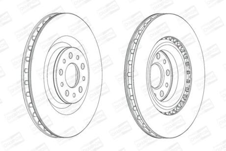 Диск тормозной передний (кртано 2) Fiat Doblo (10-)/ Opel Combo (12-) CHAMPION '562760CH