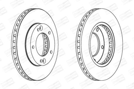 Диск тормозной передний (кртано 2) Kia Sorento I CHAMPION '562772CH