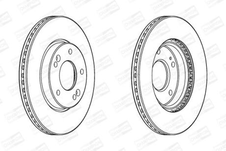 Диск тормозной передний (кртано 2) Hyundai Elantra (V,VI), i30 (11-)/ Kia Ceed (12-) CHAMPION '562986CH