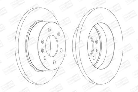 Диск тормозной задний (кратно 2) MB Sprinter (06-)/ VW Crafter (06-) CHAMPION '569137CH