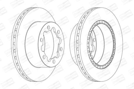 Диск тормозной задний (кратно 2) MB Sprinter (06-)/ VW Crafter (06-) CHAMPION '569138CH