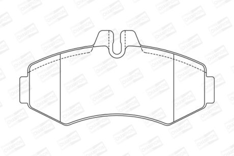 Колодки гальмівні дискові передні MB Sprinter (96-06), Vito (96-03) CHAMPION '571946CH