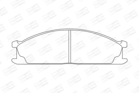 Колодки тормозные дисковые передние Nissan Navara (98-), NP300 Pickup (08-), Terrano (I,II) CHAMPION '572373CH