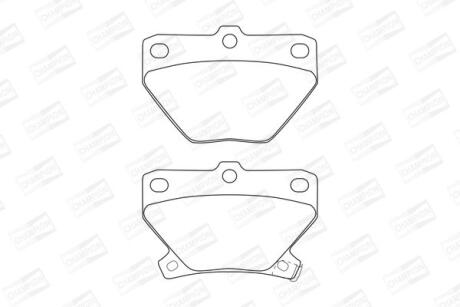 Колодки тормозные дисковые задние Toyota Corolla (01-07), Prius (03-09) CHAMPION '572450CH