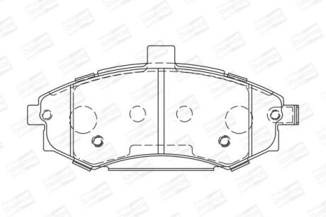 Колодки тормозные дисковые передние Hyundai Elantra III/ Kia Cerato I CHAMPION '572513CH