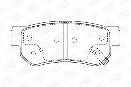 Колодки тормозные дисковые задние Hyundai Elantra IV, Santa Fe I, Tucson (04-10)/ Kia Sportage II CHAMPION '572557CH
