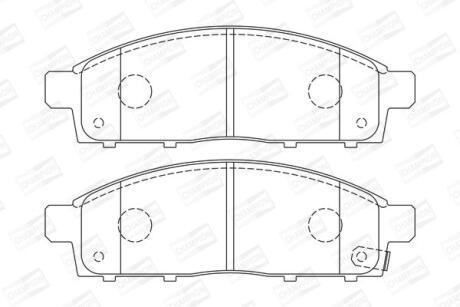 Колодки тормозные дисковые передние Mitsubishi L200 (05-), Pajero Sport II CHAMPION '572574CH