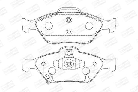 Колодки тормозные дисковые передние Toyota Yaris (05-10, 10-20) CHAMPION '572576CH