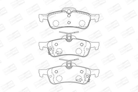 Колодки тормозные дисковые задние Honda Civic IX/ Toyota Yaris (05-13), (10-20) CHAMPION '572588CH
