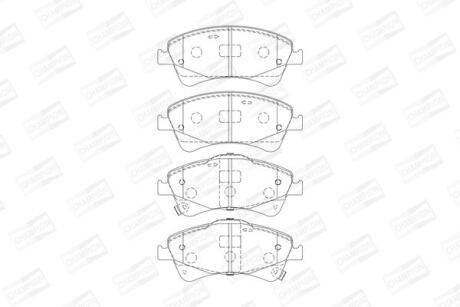 Колодки тормозные дисковые передние Toyota Avensis (T27) (08-18) CHAMPION '572600CH
