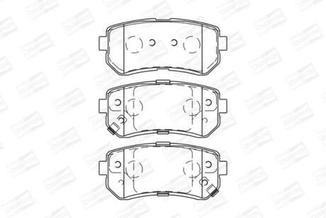 Колодки тормозные дисковые задние Hyundai i30 (07-12), ix35 (10-15)/ Kia Sportage (II,III) CHAMPION '572604CH
