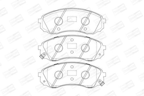 Колодки тормозные дисковые передние Kia Carnival/Grand Carnival III (06-) CHAMPION '572619CH