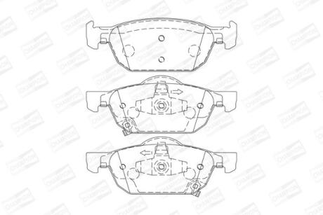 Колодки тормозные дисковые передние Honda Accord VIII, Civic IX CHAMPION '572624CH