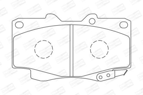 Колодки тормозные дисковые передние Toyota Fortuner (04-15), Hilux VII CHAMPION '572625CH