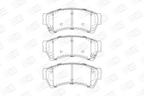 Колодки тормозные дисковые передние Mazda 6 (07-13) CHAMPION '572628CH