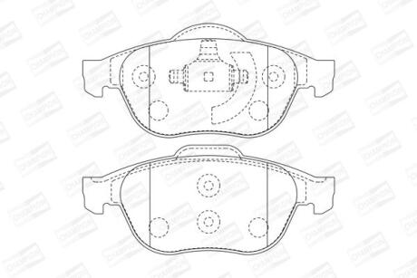 Колодки тормозные дисковые передние Renault Laguna II CHAMPION '573017CH