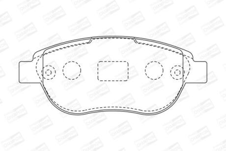 Колодки тормозные дисковые Citroen C4 I/ Peugeot 307 (03-09) CHAMPION '573031CH