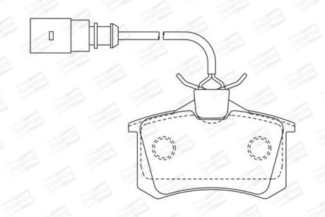 Колодки тормозные дисковые задние Ford Galaxy I/ VW Sharan (95-10) CHAMPION '573065CH