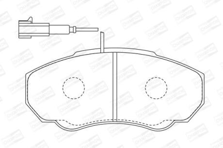 Колодки тормозные дисковые передние Citroen Jumper I/ Fiat Ducato (94-, 06-) CHAMPION '573113CH