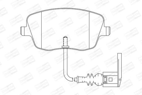 Колодки тормозные дисковые передние Skoda Fabia II, Roomster (06-15)/ VW Polo IV CHAMPION '573127CH