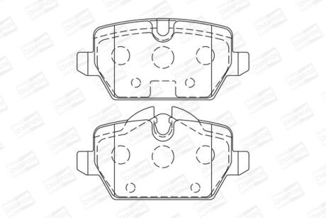 Колодки тормозные дисковые задние BMW 1 (E81,E87), 3 (E90) CHAMPION '573136CH