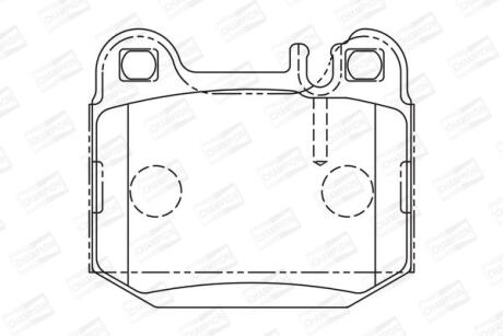 Колодки тормозные дисковые задние MB M-Class (W163) CHAMPION '573147CH