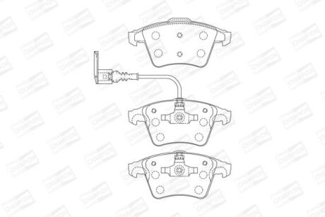 Колодки тормозные дисковые передние VW T5 CHAMPION '573160CH