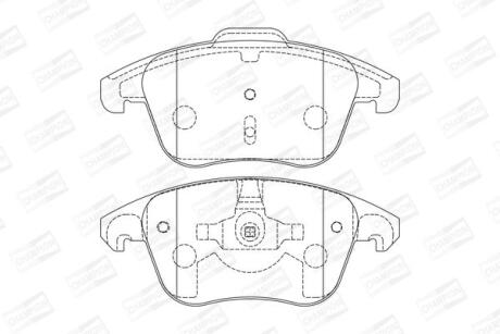 Колодки тормозные дисковые передние Citroen C4 Picasso (07-13), C4 II/ Peugeot 5008 I CHAMPION '573193CH