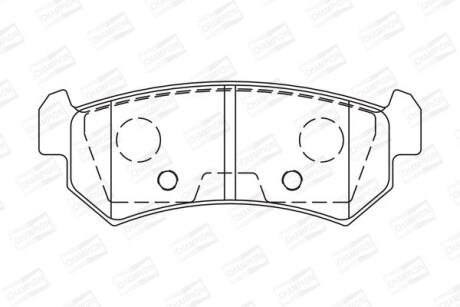 Колодки тормозные дисковые Chevrolet Lacetti (05-) CHAMPION '573216CH