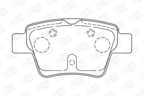 Колодки тормозные дисковые задние Citroen C4 I/ Peugeot 307 (03-09) CHAMPION '573235CH