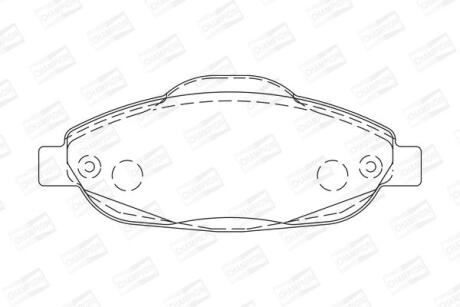 Колодки тормозные дисковые передние Peugeot 308 I, 3008 I CHAMPION '573241CH