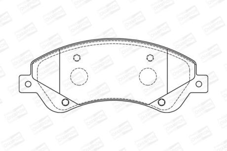 Колодки тормозные дисковые передние Ford Transit (06-14) CHAMPION '573276CH