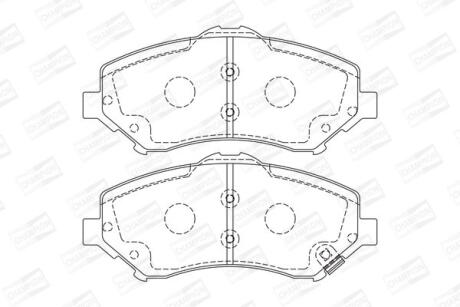Колодки тормозные дисковые передние Dodge Journey (08-)/ Jeep Compass (06-) CHAMPION '573298CH