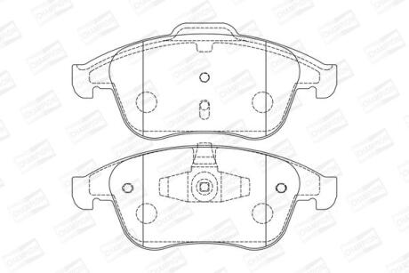 Колодки тормозные дисковые передние Renault Megane III, Scenic III, Fluence (12-) CHAMPION '573316CH