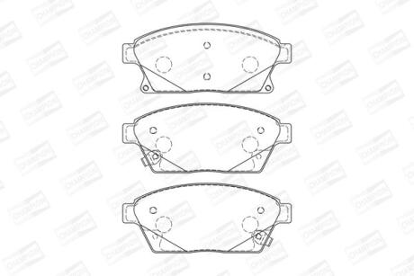 Колодки тормозные дисковые передние Opel Astra J/ Chevrolet Cruze (09-) CHAMPION '573325CH