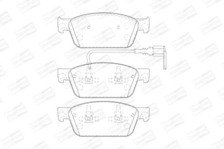 Колодки тормозные дисковые передние VW T5, T6 CHAMPION '573330CH