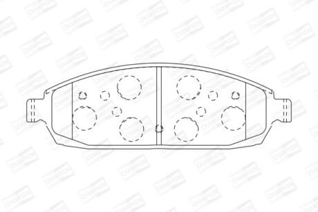 Колодки тормозные дисковые передние Jeep Grand Cherokee (III,IV) CHAMPION '573340CH
